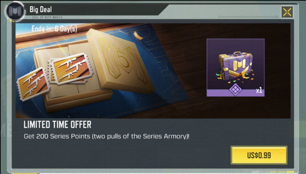 آفرلیمیت Series point کالاف دیوتی موبایل