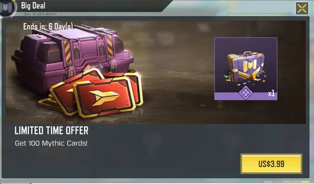 خرید آفر لیمیت 100 میتیک کارت کالاف دیوتی موبایل